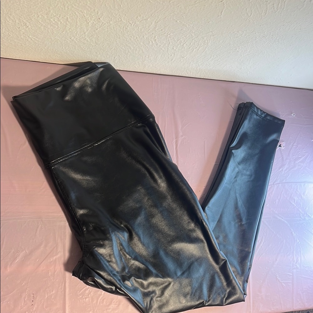 Black Faux Leather Leggings